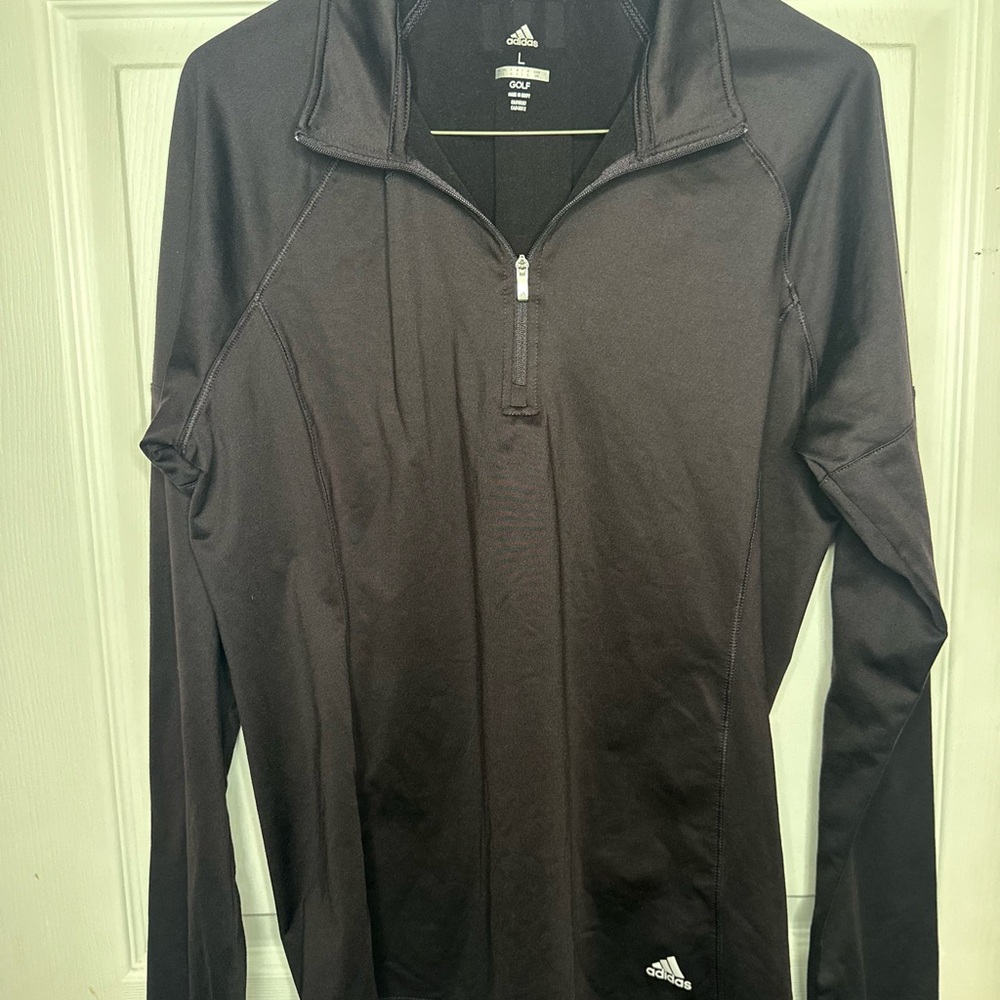 adidas Black Women’s Long-Sleeve Quarter Zip Pullover